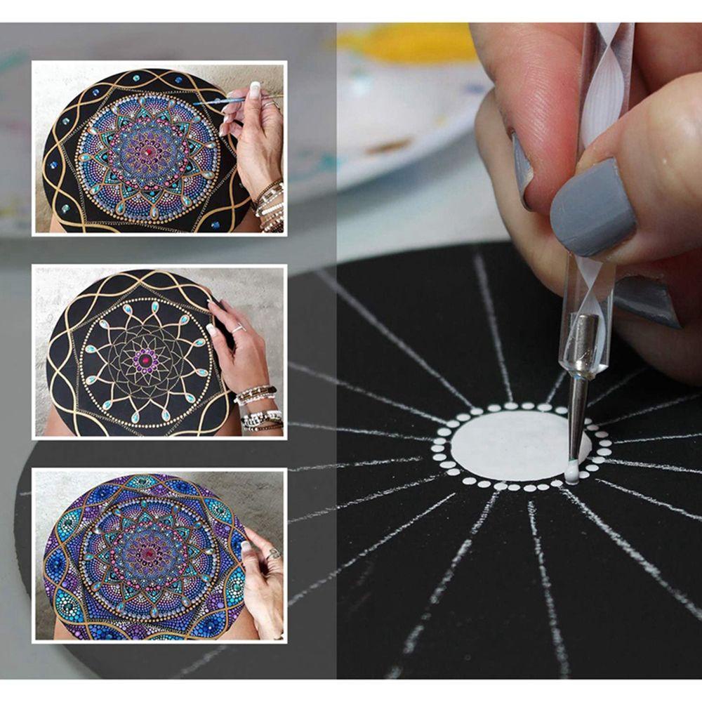 Suyo 16Pcs / set Alat Dotting Mandala DIY Bahan Keramik