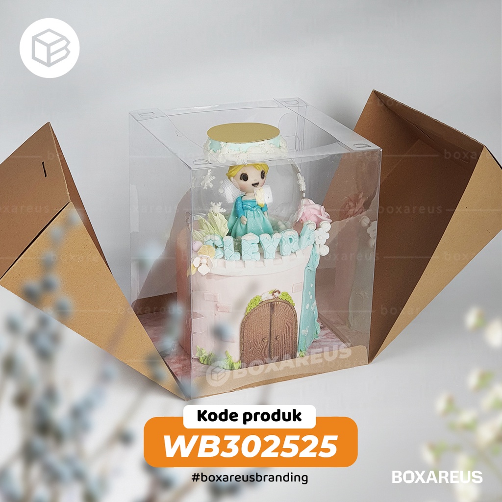 Dus Kue Tinggi Tall Cake Box Mika 25 x 25 x 30cm Kotak | WB302525