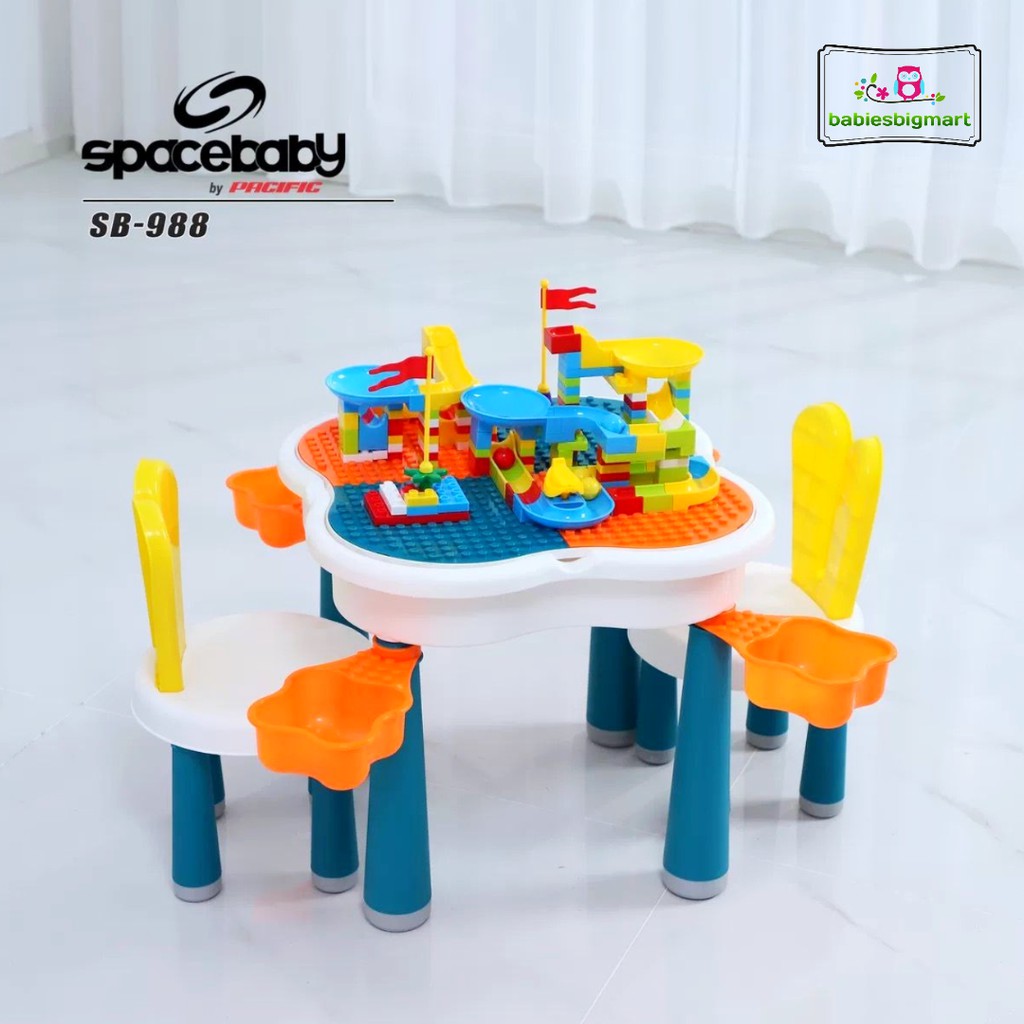 Multifunctional Table Spacebaby 6 in 1 SB 988 Free Lego Meja Lego