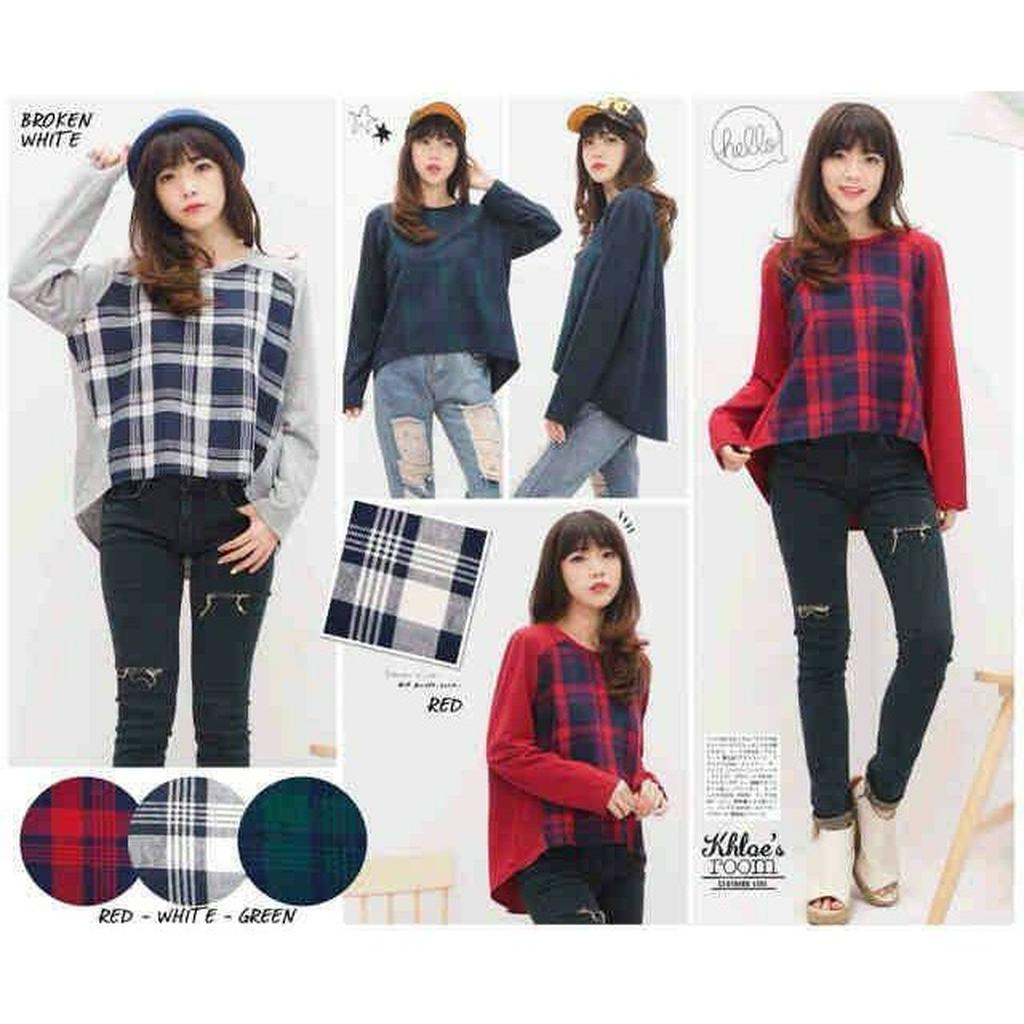 sweater tartan 2 colors / tone