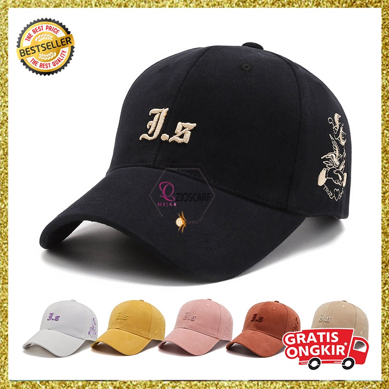 Topi Pria Wanita Baseball Distro Bordir JS Casual Sporty Kekinian BSAP