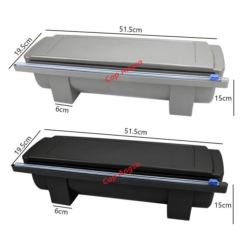 PLASTIK WRAP DISPENSER BESAR LARGE CLING WRAP DISPENSER BAKING PAPER ALUMUNIUM FOIL SLIDING CUTTER