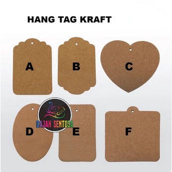 

Hangtag / Price Tag / Gantungan / Label Harga Kraft Polos