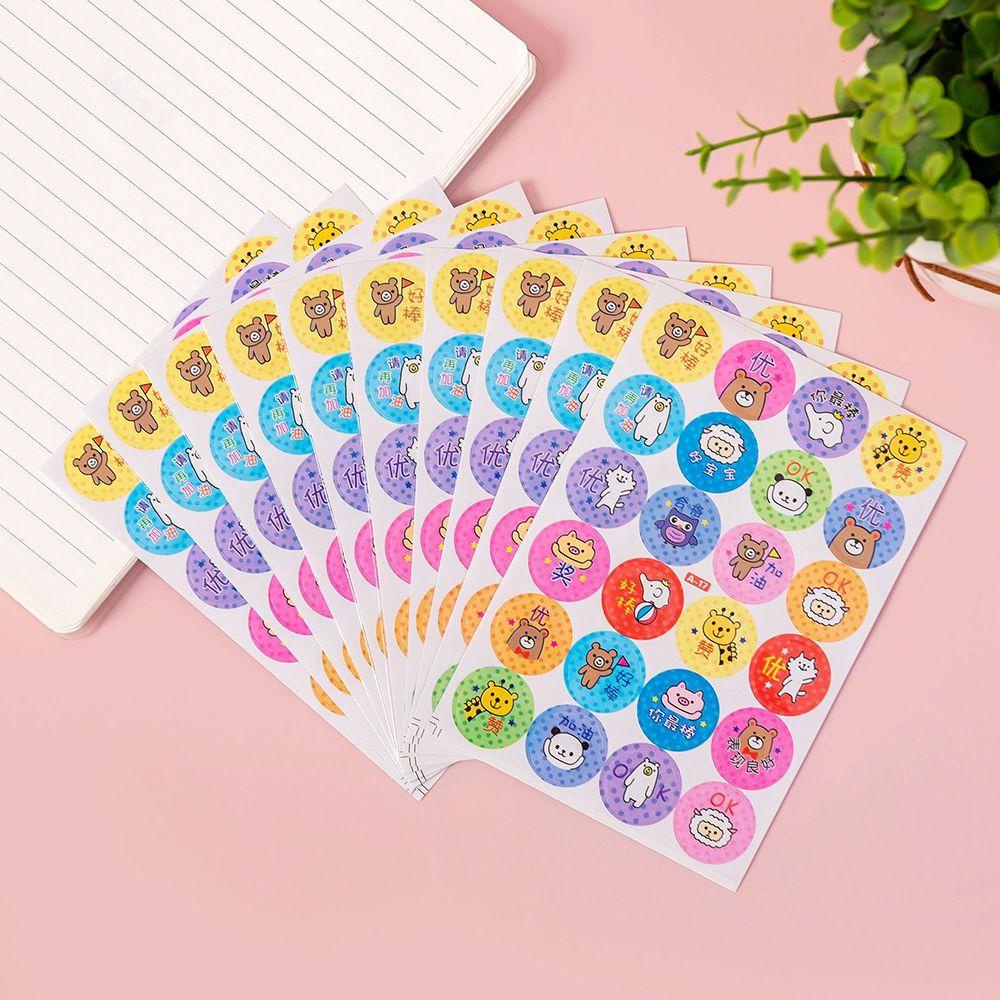 R-flower 240pcs Stiker Hadiah Untuk Pelajar Anak Insentif Untuk Stiker Sekolah Dorongan Ruang Kelas