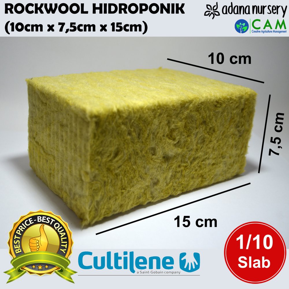 

Langsung Order Rockwool Cultilene - Media Tanam Hidroponik - 10cmx7.5cmx15cm Murah