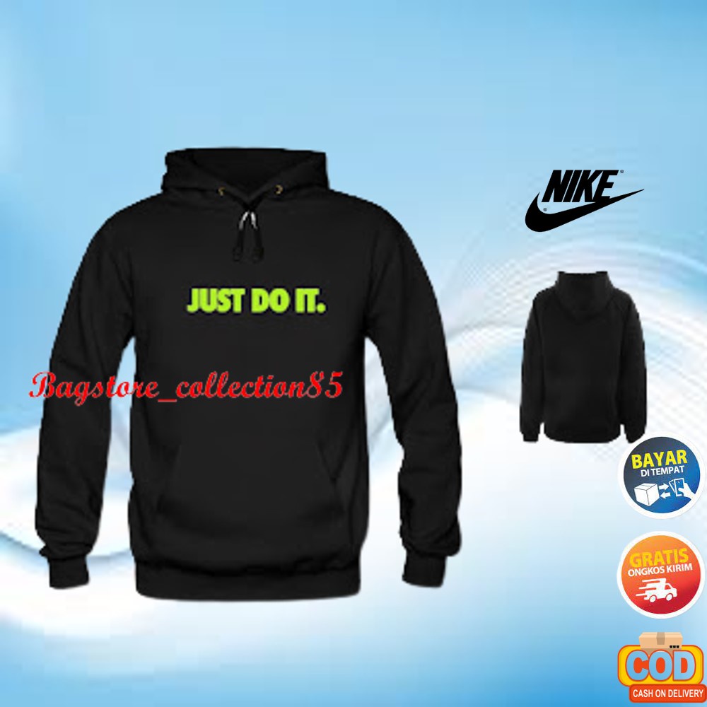 Hoodie Pria Nike Original/Sweater Cardigan Cowok Cewek combinasi bahan flace