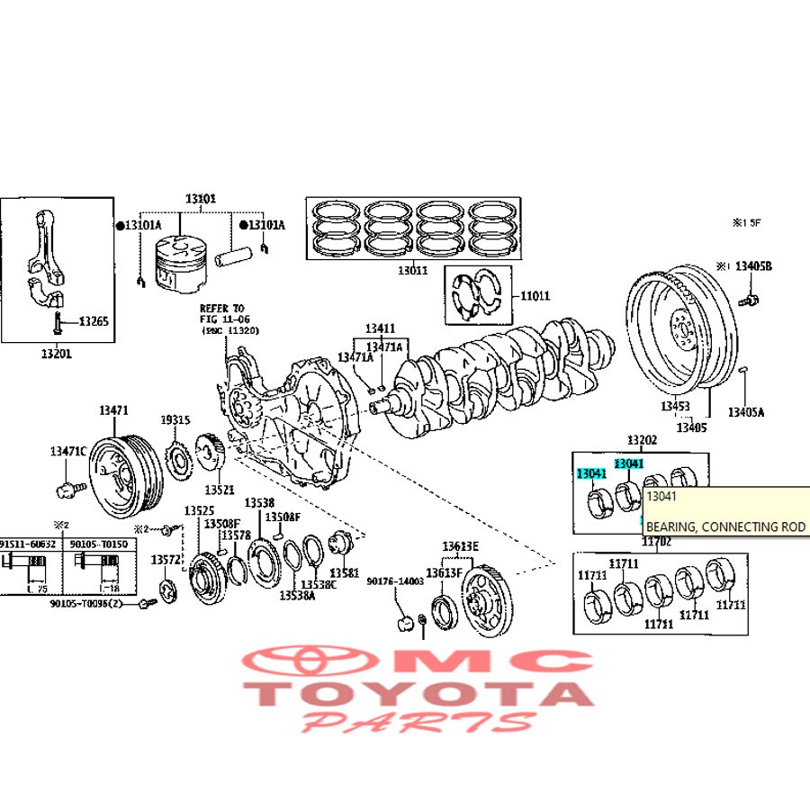 Metal Jalan Standar Innova Fortuner Hiace Hilux Diesel 13041-0L020-06