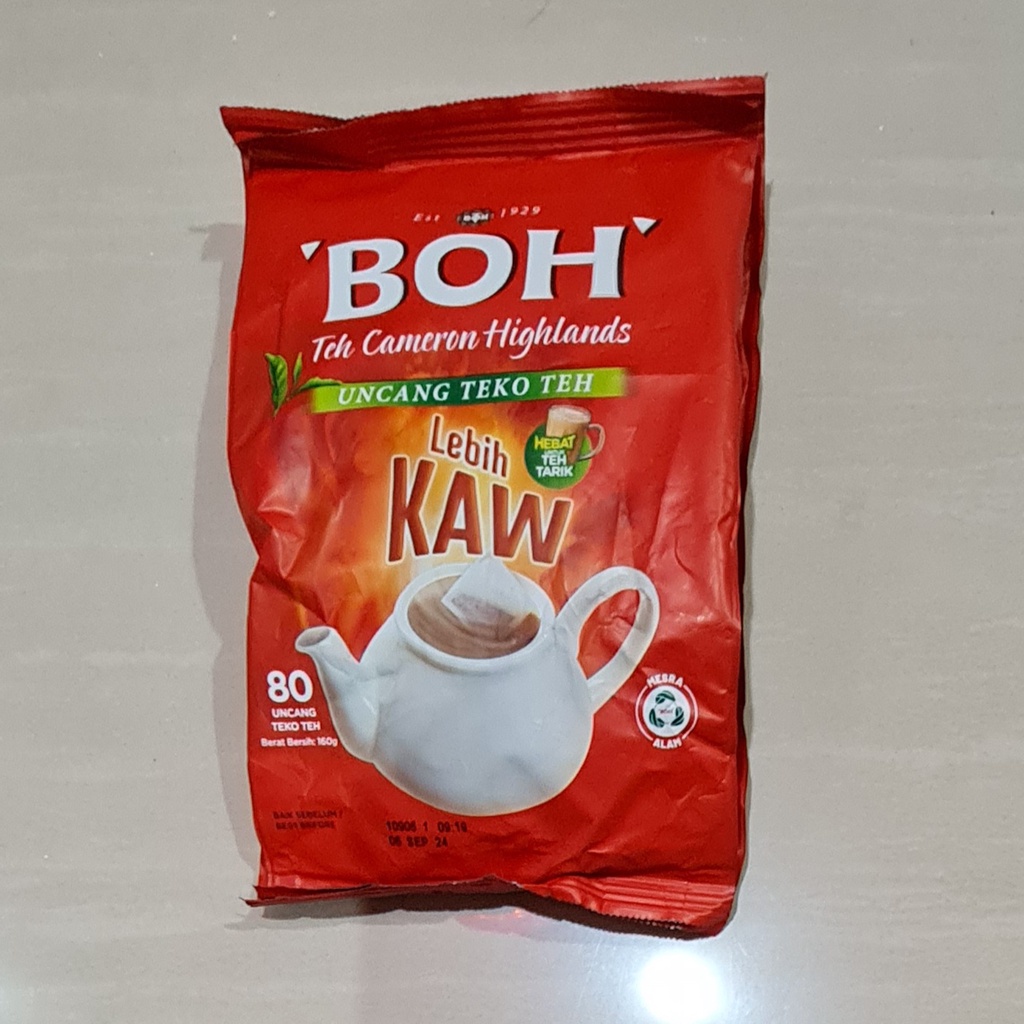 

Boh Teh Cameron Highlands Uncang Teko Teh Lebih KAW 80 x 2 Gram