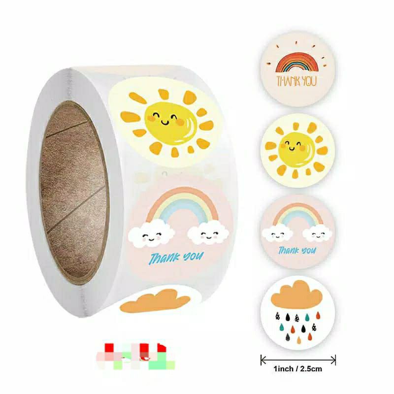 

STIKER LABEL THANK YOU MOTIF LUCU