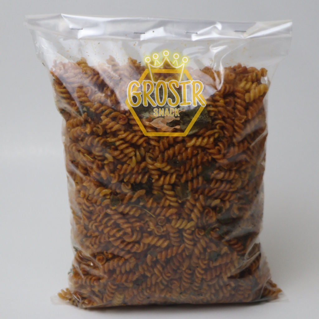 Makaroni Spiral kriuk garing 500gr+ Daun jeruk extra