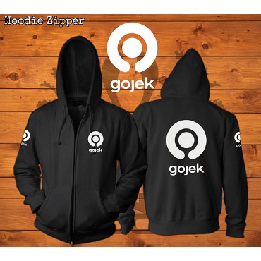 Jaket Zipper Gojek Logo Baru