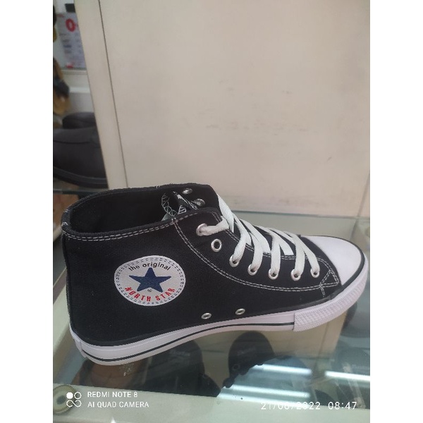North star Sepatu Sneakers pria Black-5096031