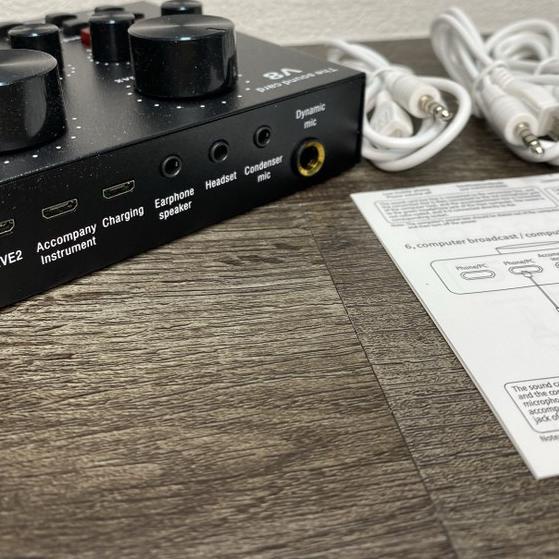 ➨ Sound card V8 Mixer SoundCard V8 MIXER Audio USB External Soundcard ☆