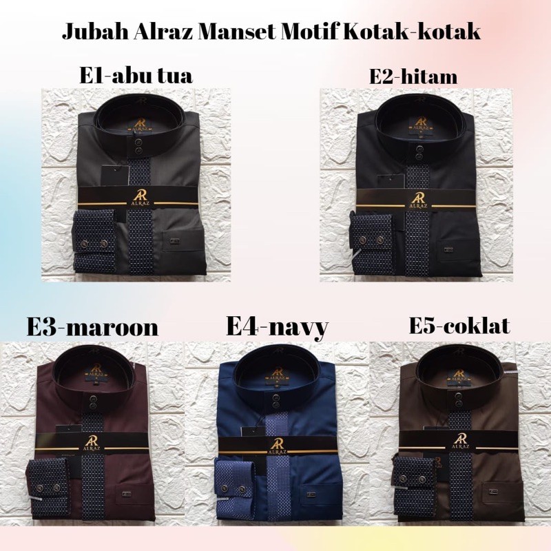 Jubah Al Raz Katun Manset Bordir E