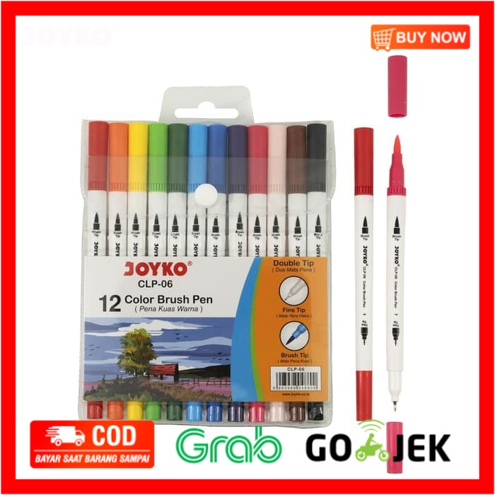

(BISA COD) Joyko Brush Pen CLP-06 - 12 Warna