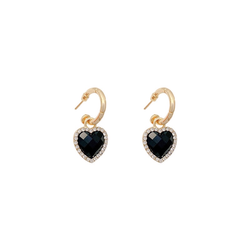 VINJOTAN - ANTING TUSUK GANTUNG IMPOR KOREA MODEL LOVE STERLING SILVER S925