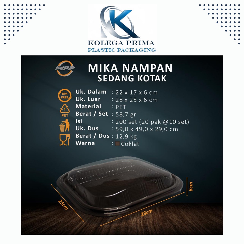 MIKA NAMPAN KUE/ NAMPAN HANTARAN KUE BASAH ISI 5 PCS