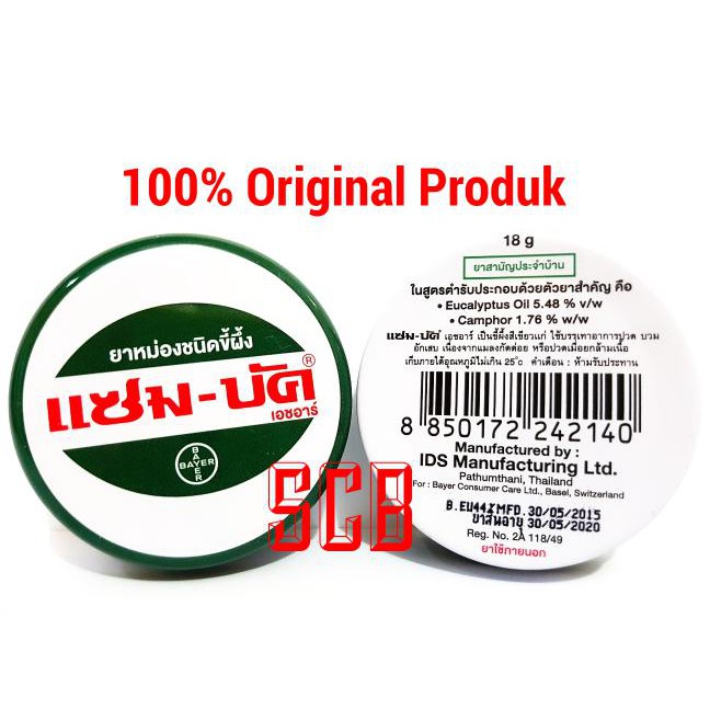 

Produk Unggulan Zambuk / Zam Buk Bayer Original Thailand 18 Gram - Obat Luka Memar