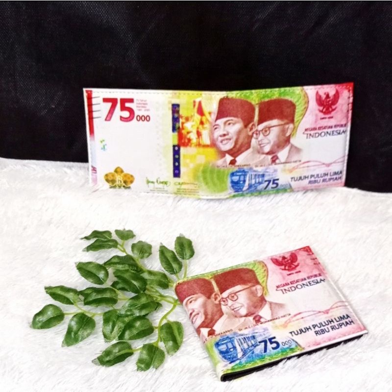 Dompet Lipat Unik Original Motif Uang- Dompet Lipat Pria-75rb.