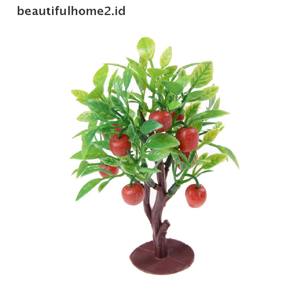 (Beautifulhome2) Buku Literatur Bahasa MandarinId 2pcs Miniatur Pohon Buah 10cm Untuk Rumah Boneka