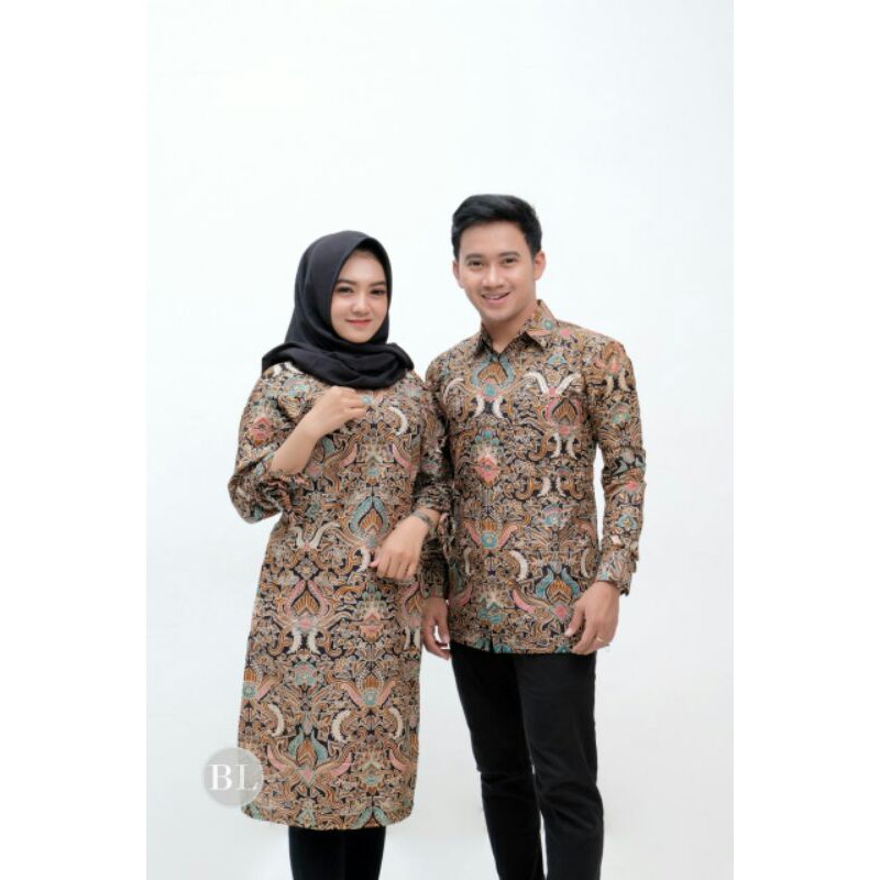 Maura Couple - Sania Ruffle Batik Couple Ori Ndoro Jowi DNT-Kemeja crebon
