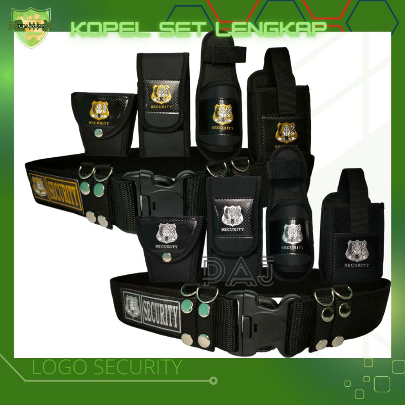 KOPEL SECURITY SATPAM LENGKAP SATU SET AKSESORIS IKAT PINGGANG SECURITY