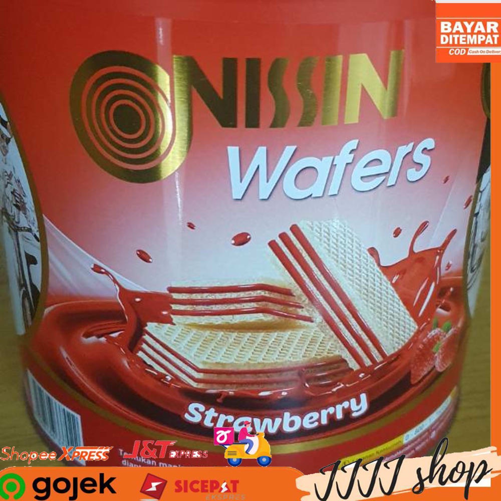 

Nissin Wafers Cemilan Snack Wafer Strawberry Kemasan Kaleng 570gr