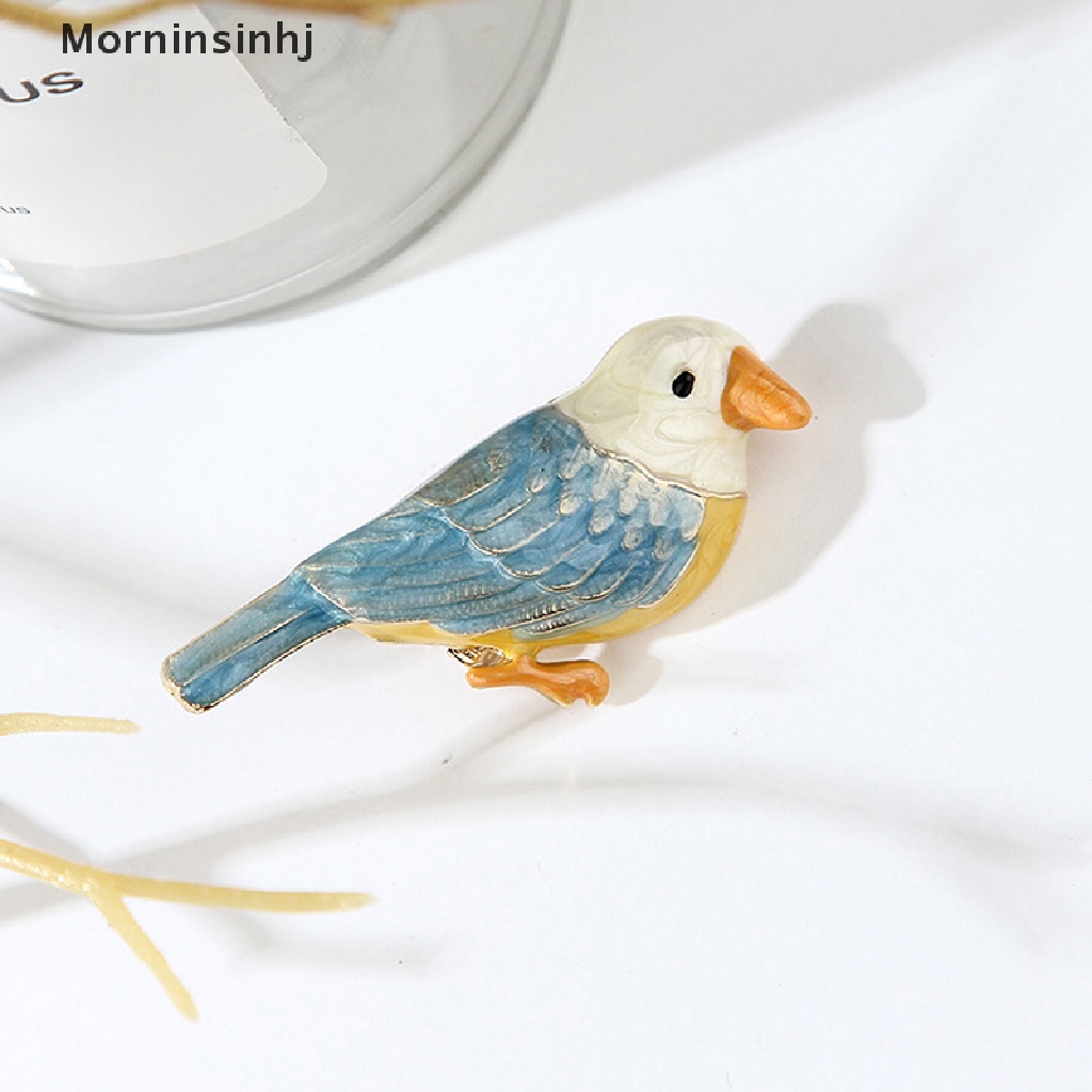 Mornin Enamel Burung Hewan Bros Pin Wanita Kemeja Kerah Buket Brooch Perhiasan Hadiah id