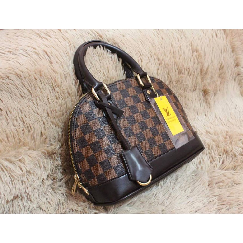 Best Seller Tas Tangan Wanita Branded LV Alma Motif Damier Kecil Mini 25CM