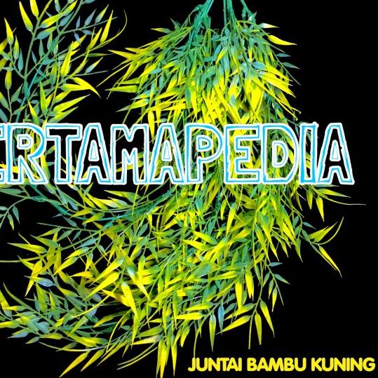 ✼ Daun Bambu Artificial/ Daun Bambu Dekorasi/ Daun Bambu Sintetis Hias - Kuning ♢