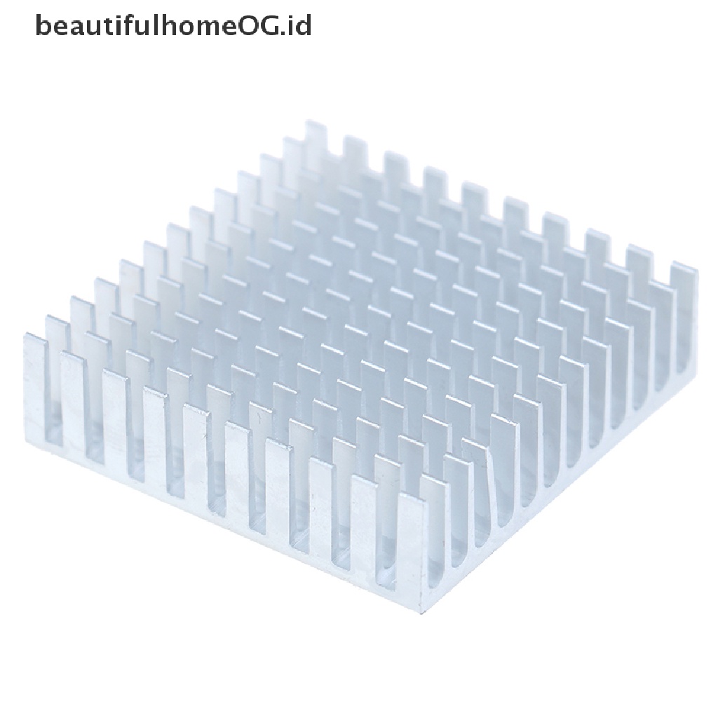 2 Pcs Radiator heatsink cpu Bahan aluminum Warna silver Ukuran 40x40 X 11mm