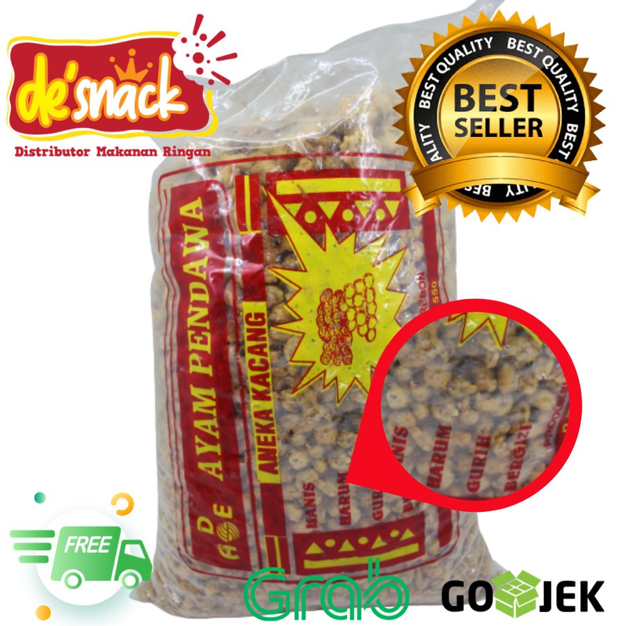 

Distributor/Grosir/Snack/Cemilan/Makanan Kacang Tepung Bandung Merek Ayam Pendawa beratnya 3,8 kg