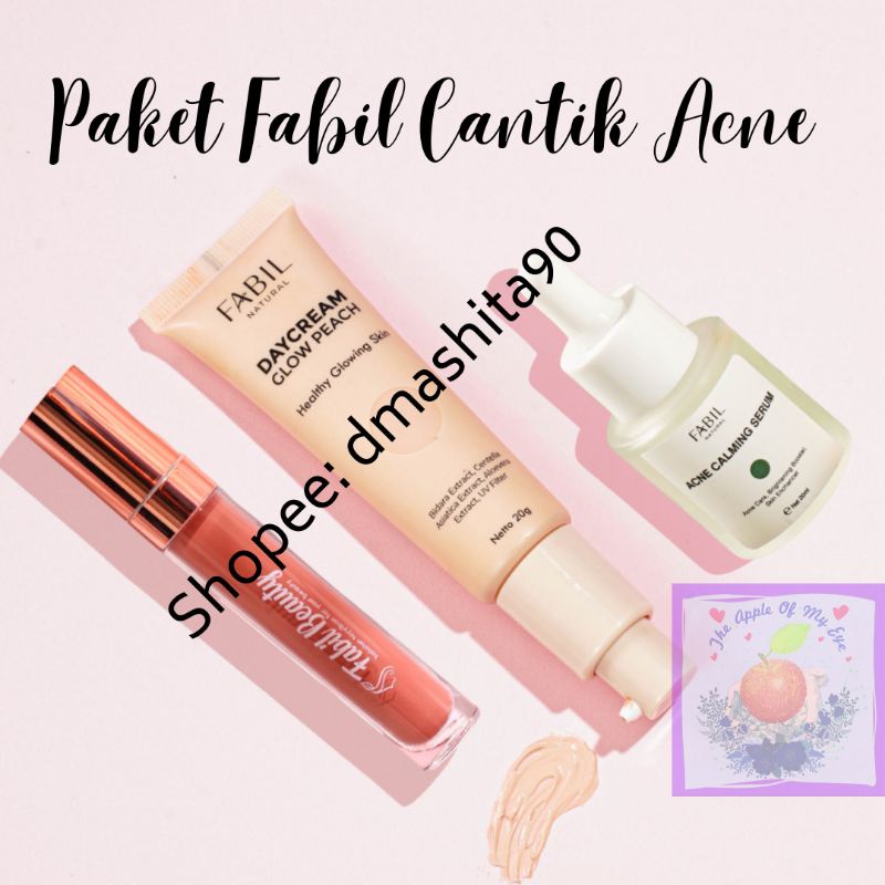 Paket Fabil Cantik Acne (Fabil Daycream Fabil Lipcream matte Fabil Serum Acne)