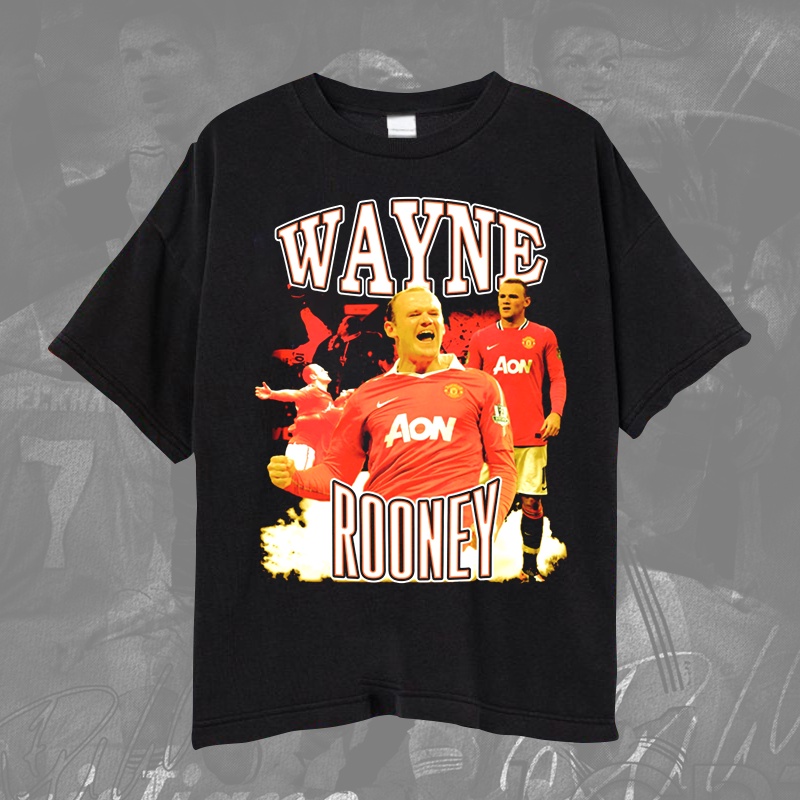 Manchester United Wayne ROONEY T-shirt/Kaos Bola Wayne Rooney Striker Inggris Unisex