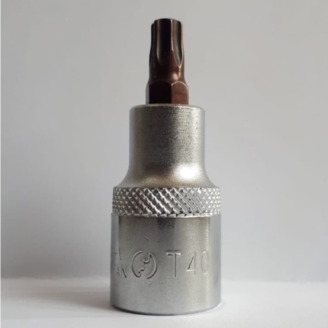 LIPPRO Mata Kunci Sok Bintang T40 Star Bit Socket T 40 1/2” Sock Bintang Pendek