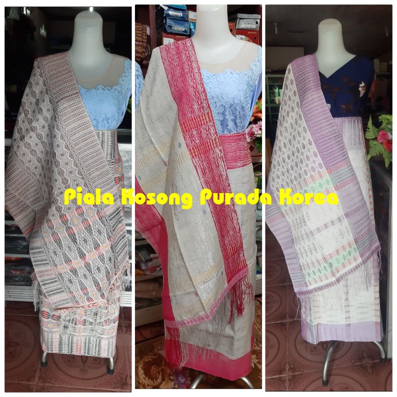 Dwitha Songket Tenun Tangan Piala Kosong Purada Korea Pengantin