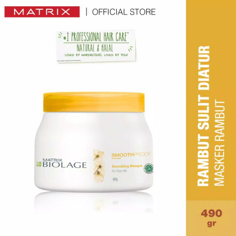 MATRIX MASKER RAMBUT Biolage Smoothproof Mask 490 GR UNTUK RAMBUT SUSAH DIATUR