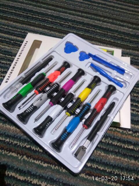 [ Pro ] Obeng Reparasi Set 16 In 1 Precision Screwdriver Service Servis Smartphone Handphone Hp