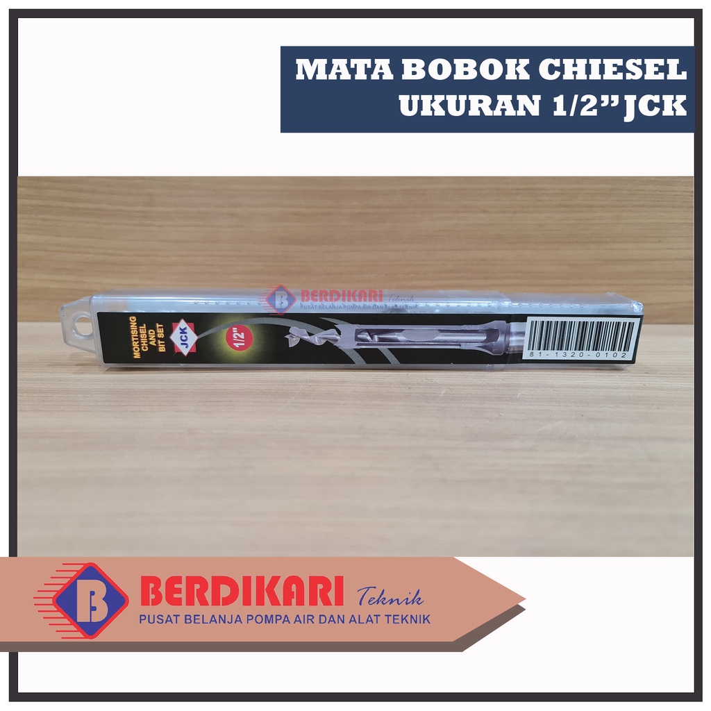 Mata Bor Chisel Bobok Betel Papak Tatah Kayu JCK 1/2" inches 12mm