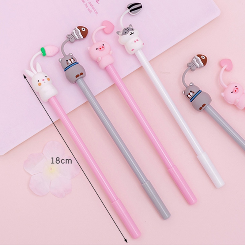 Cute Cartoon Gel Pen 0.38mm Black Ink Signature Pen