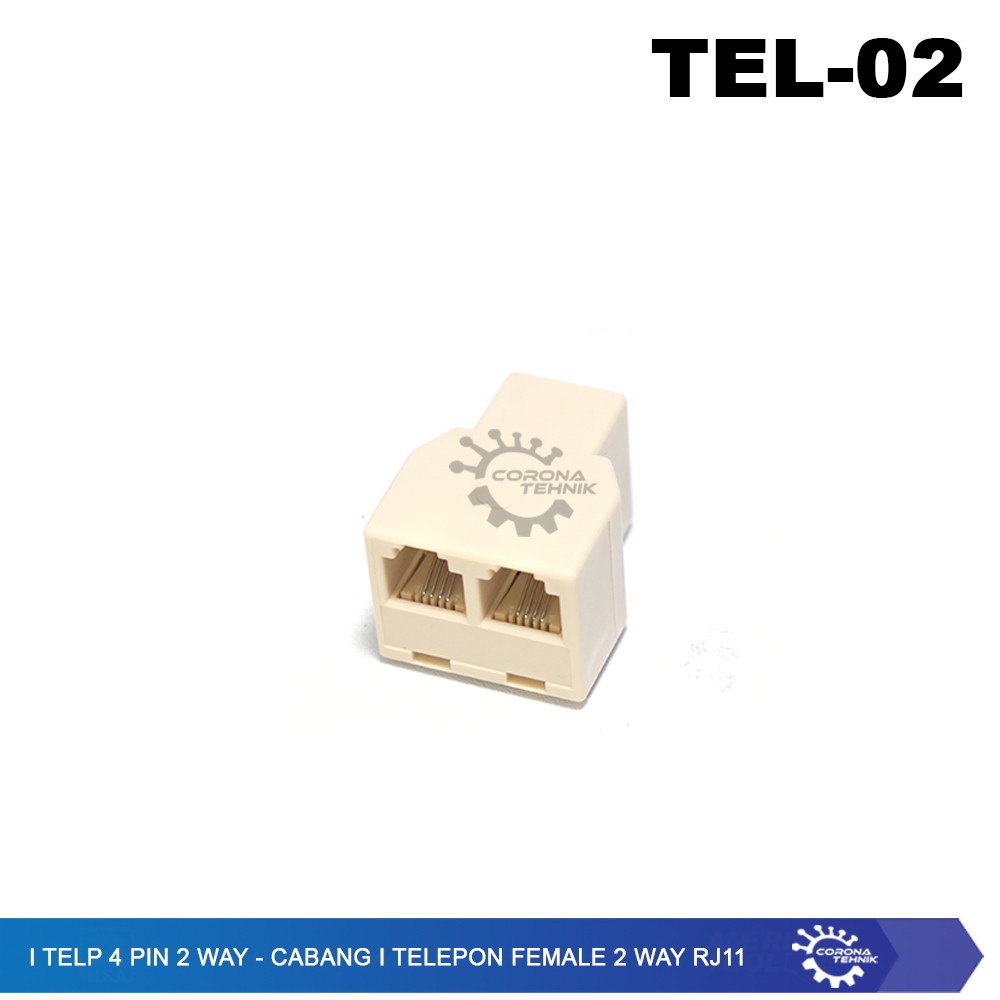 I Telp 4 Pin 2 Way - Cabang I Telepon Female 2 Way RJ11