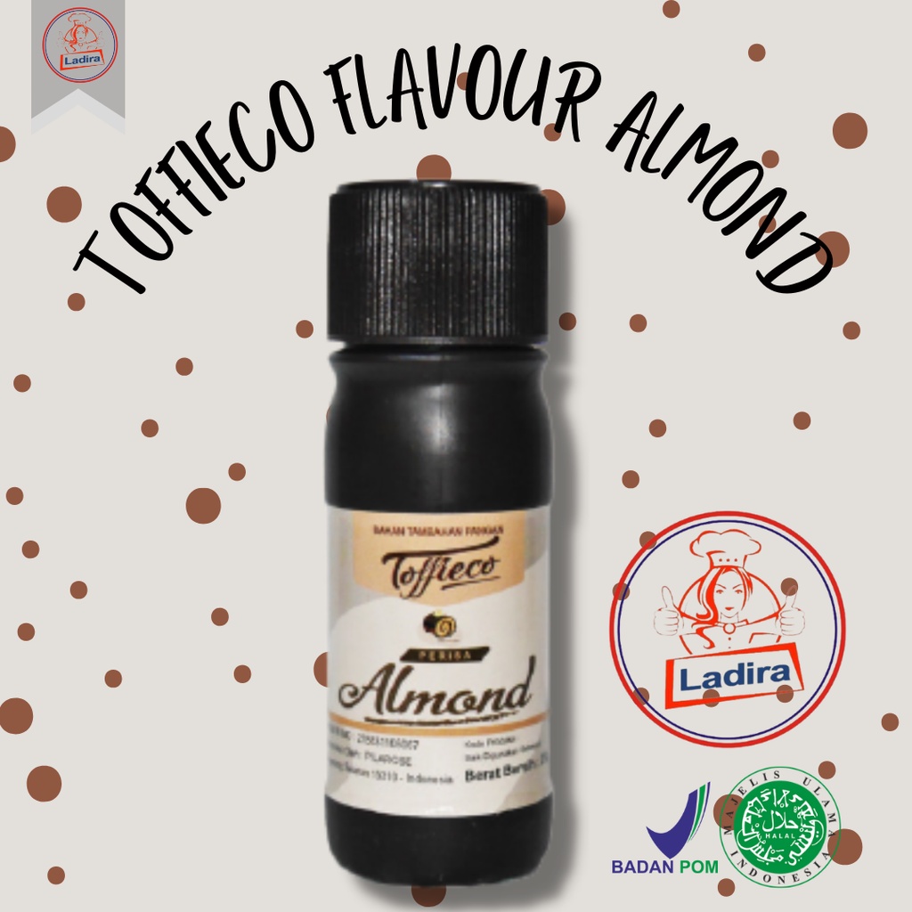 

TOFFIECO FLAVOUR ALMOND bahan kue murah bahan baking perasa makanan ALMOND / BANANA / CAPPUCCINO / CHEESE / COFFE / LEMON LIME / MANGO / MINT / PANDAN / SMOKED BEEF / STRAWBERRY / TIRAMISU / TUTTY FRUTY BPOM 25 CC