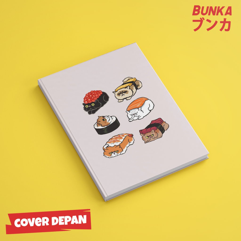 

Notebook Cute Sushi Doodle C Hardcover A5 Buku Tulis Catatan Note Agenda Planner Jurnal