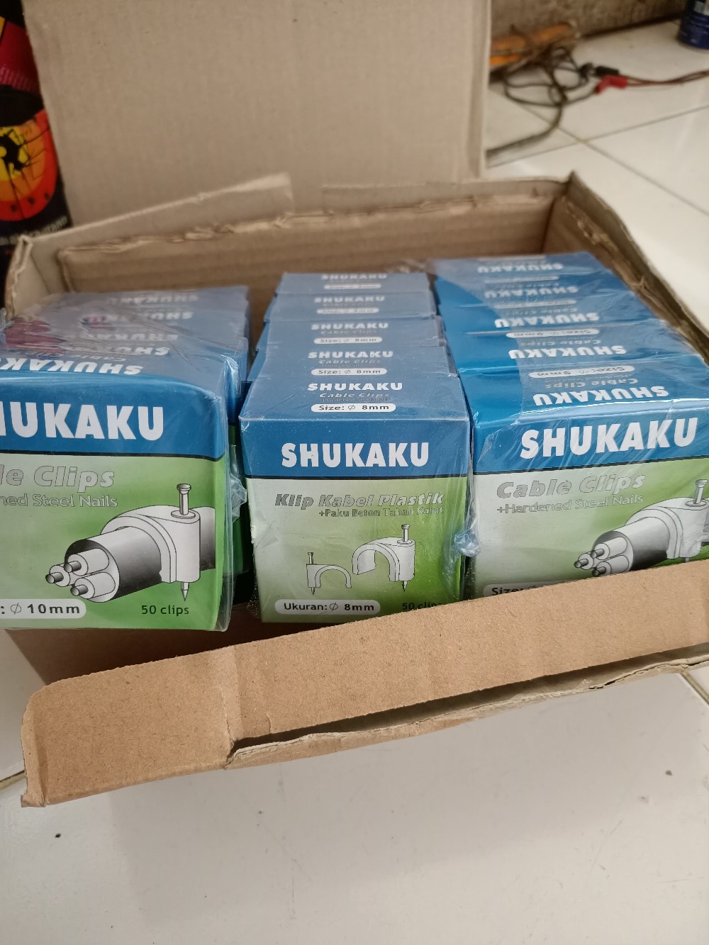 Klem Kabel Paku Beton 8mm Shukaku Klen Kabel Cable Clips 8 Mm