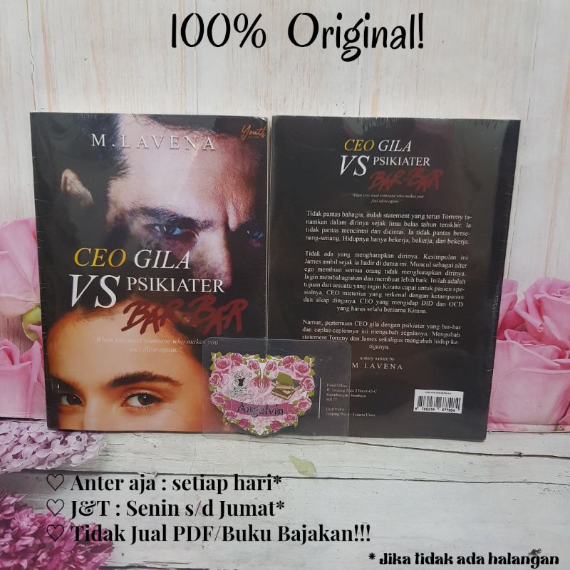 Buku Novel CEO Gila VS Psikiater Bar-Bar by M. Lavena