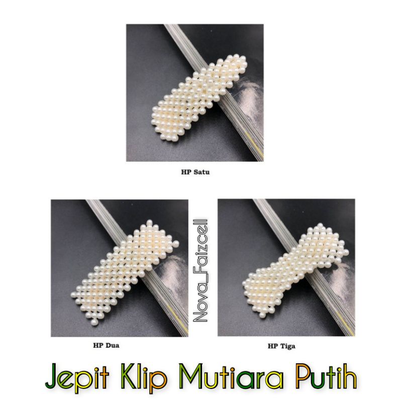 Jepit Klip Mutiara Putih 5cm ala Korea Jepitan Dewasa / Remaja