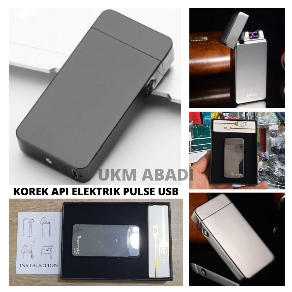 Korek Api Elektrik Pulse Plasma Arc USB Charge Firetric 111146