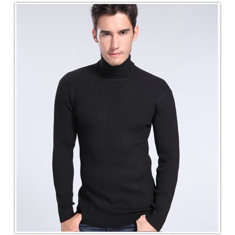 Sweater Turtleneck Pria Tangan Panjang Rajut Knit Tebal Halus Premium Realpict COD Free Ongkir Korean Style