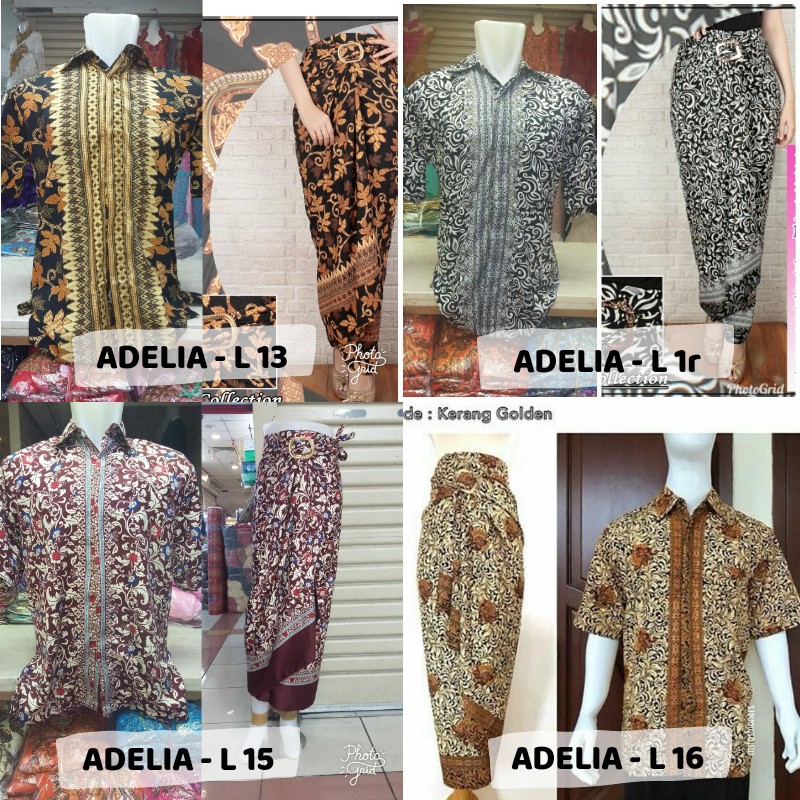 SET COUPLE BATIK MIX ROK LILIT -KEMEJA BATIK - ROK BATIK LILIT - KEMEJA BATIK MODERN OUTFIT PESTA