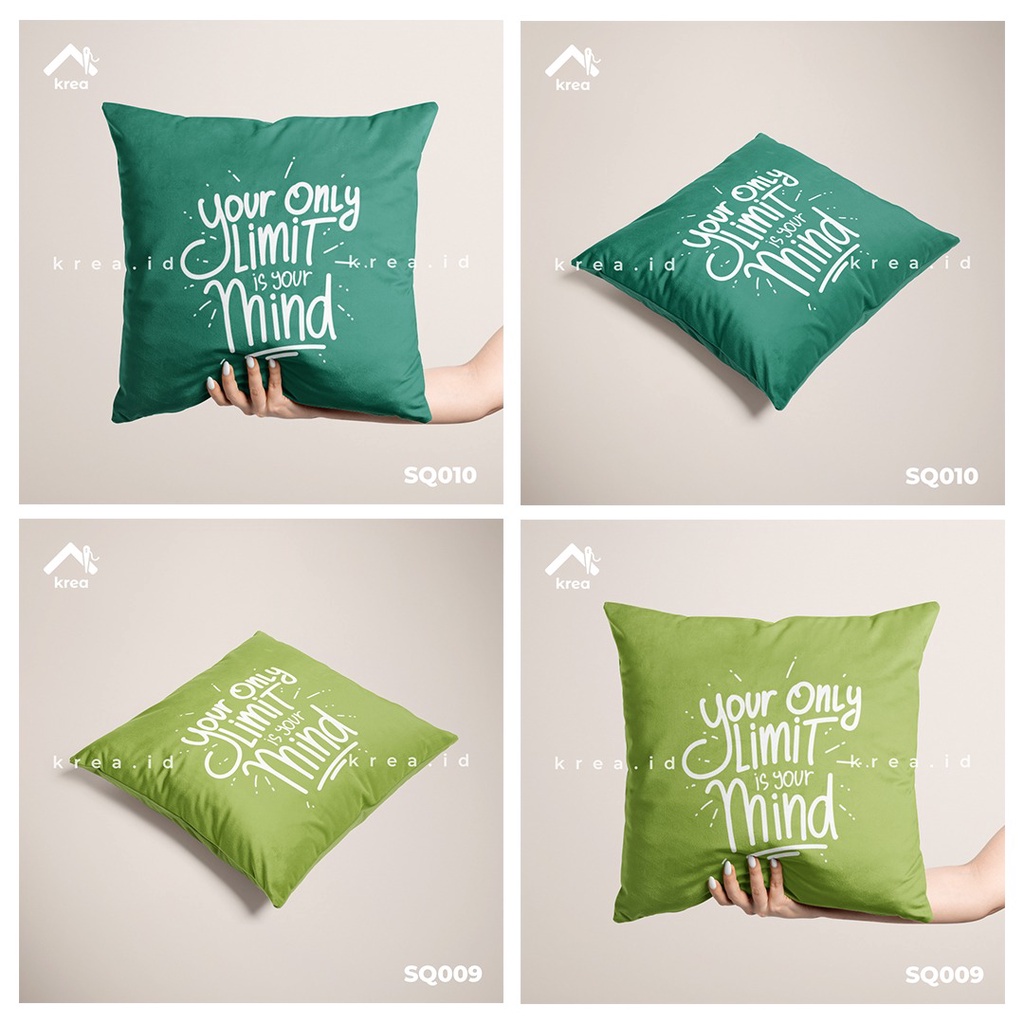 SARUNG BANTAL SOFA KATA KATA YOUR ONLY LIMIT